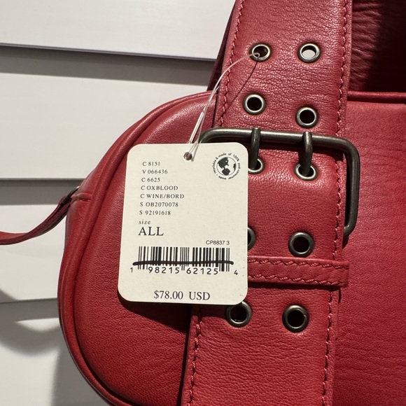 Free People NWT Say Yes Red Mini Bag in 100% Sheep Leather. - Picture 6 of 15